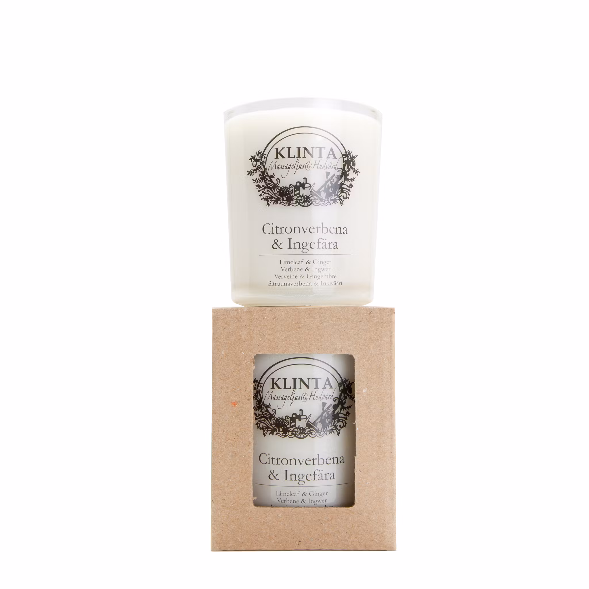 Scent and massage candle - lemon verbena & ginger