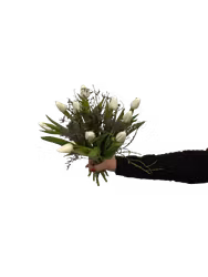 Tulpanbukett med limonium
