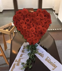 Heart as coffin decoration