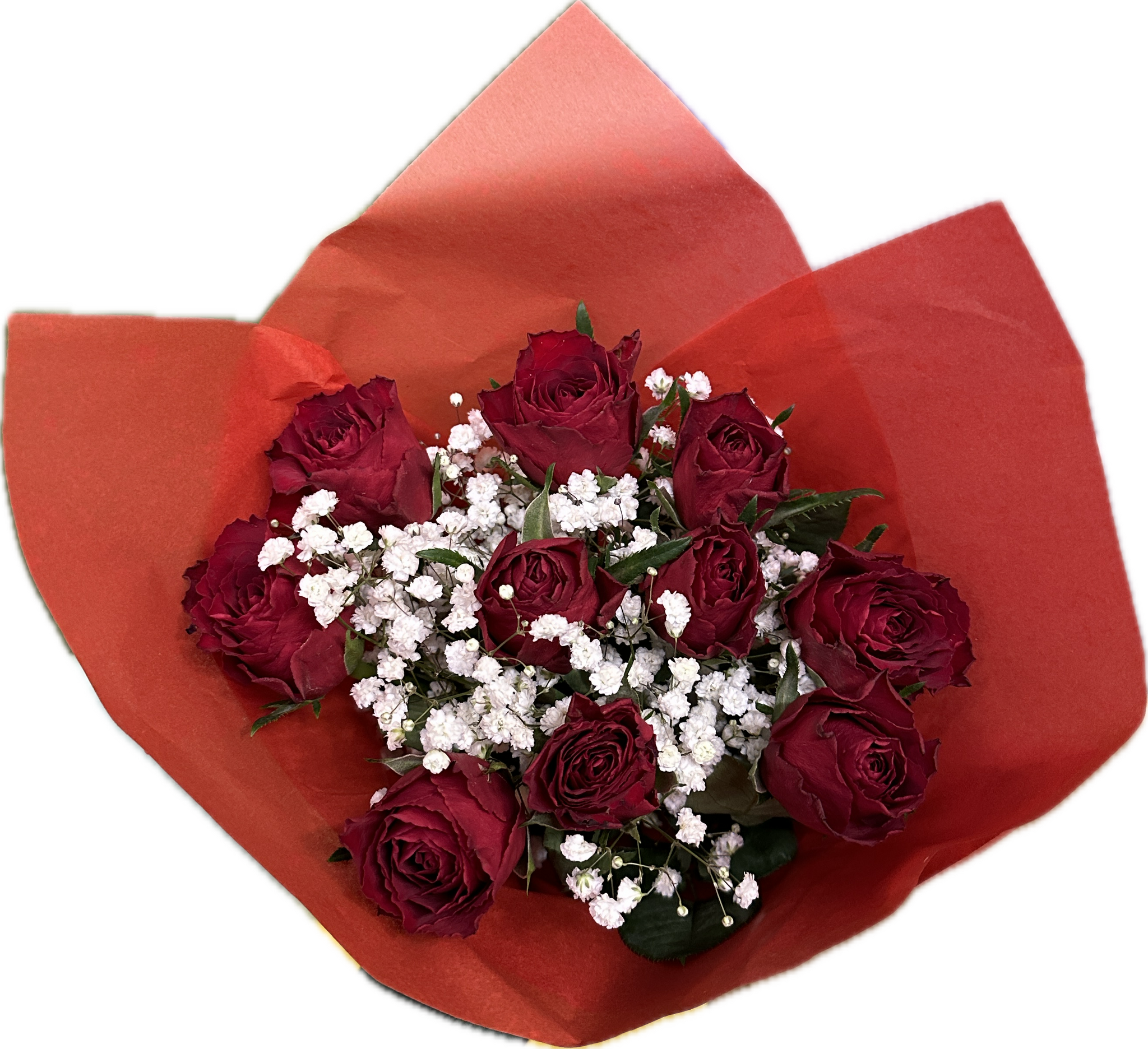 Short red roses