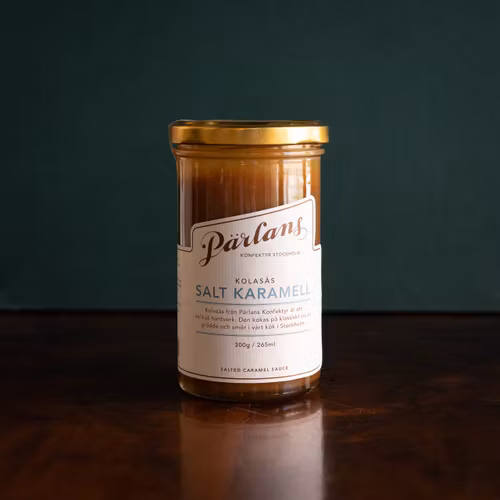 Kolasås - salt karamell i glasburk
