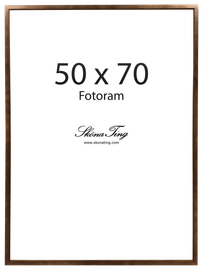 Träram Valnötsfärgad 50x70 cm