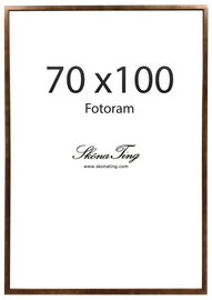 Träram Valnötsfärgad 70x100 cm
