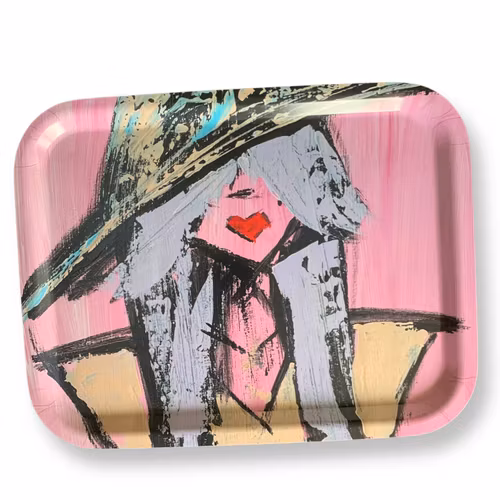 Bricka Angie - Punkdoll Café 36x28cm