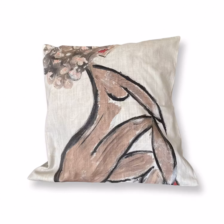 Elsa Red Ballerina - Kudde Bomull-lin 50x50