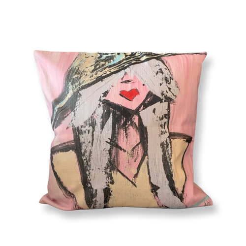 Angie Punkdoll - Kudde Bomull-lin 50x50