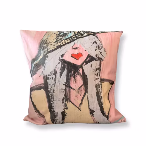 Angie Punkdoll - Kudde Bomull-lin 50x50