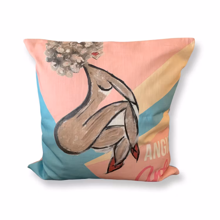 UTGÅTT - Elsa - Red Ballerina SUMMER EDITION - Kuddfodral Bomull-lin 50x50