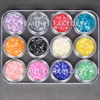 Nagelglitter set - 12st - Snäckskal