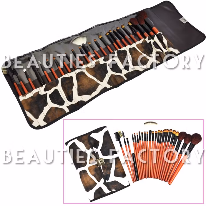 Sminkborstar Set - 24st - Giraffe Design Holder