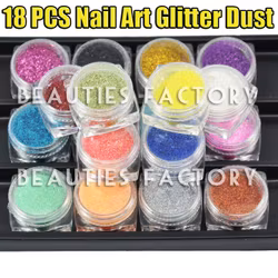 Finkornigt Glitter set - 18st
