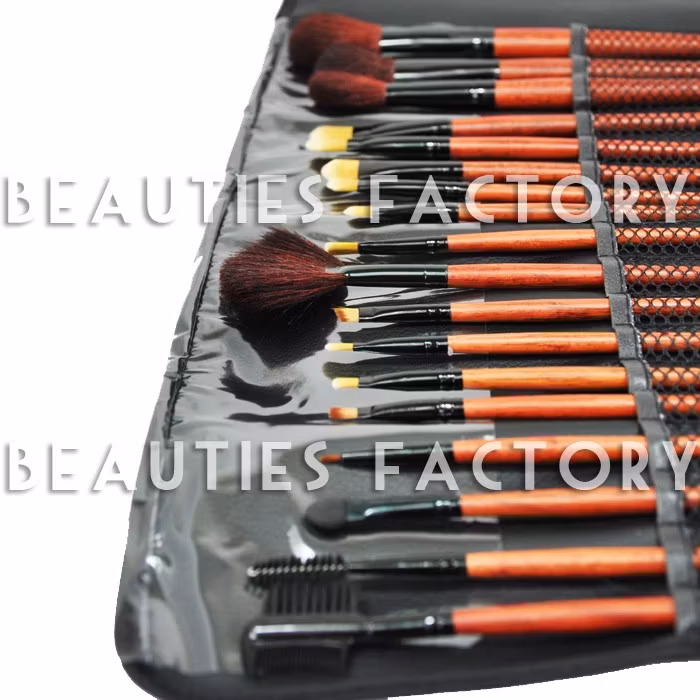 Sminkborstar set - 18pcs - Black Holder