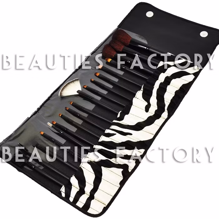 Sminkborstar set - 18pcs - Black Holder