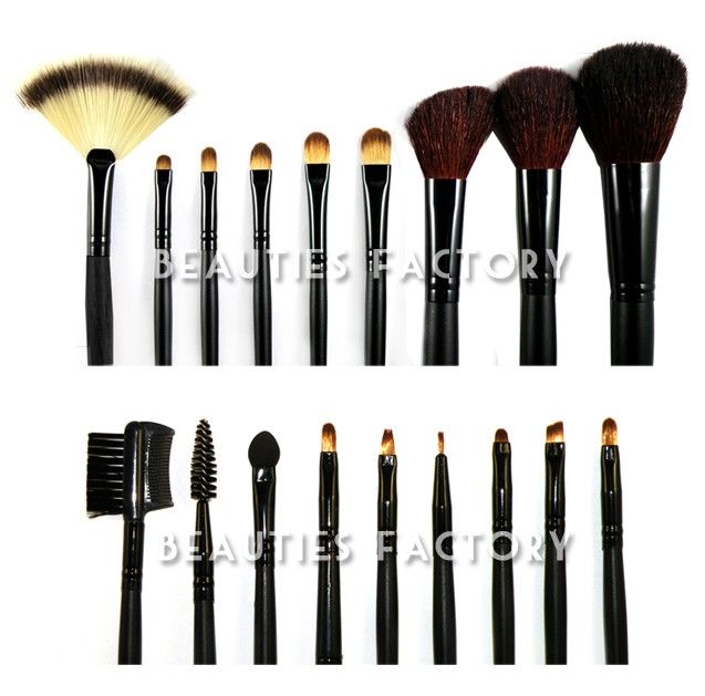 Sminkborstar set - 18pcs - Gold Deluxe Holder