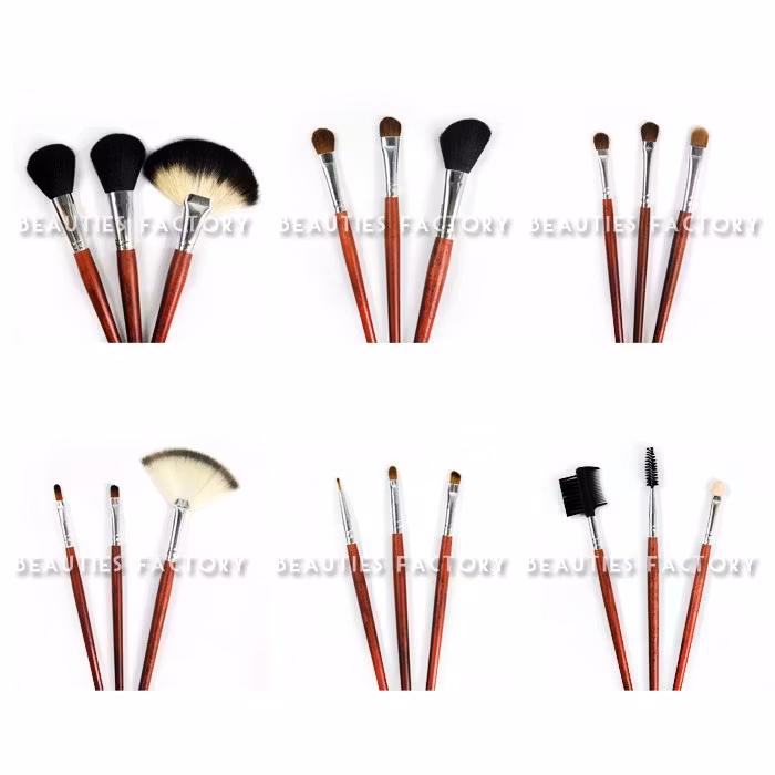 Sminkborstar Set - 18st - Grey SIlver Holder