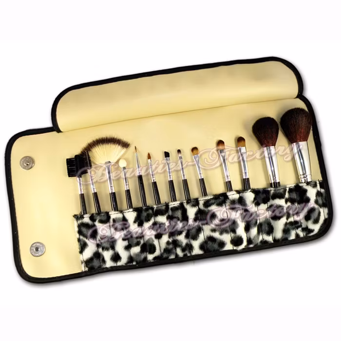 Mini Sminkborstset - 13pcs - Leopard Design