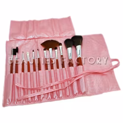 Sminkborstar - 12pcs - Pearl Holder - Pearl Pink Holder