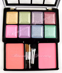 Mini palett med blush - 8 färger - Nr 8