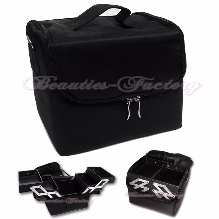 Sminkbox - 4 Compartments - Svart