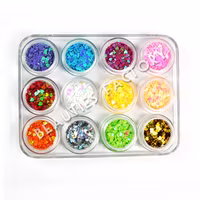 Nagelglitter set - 12st - Hjärtan