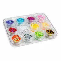 Nagelglitter set - 12st - Hjärtan