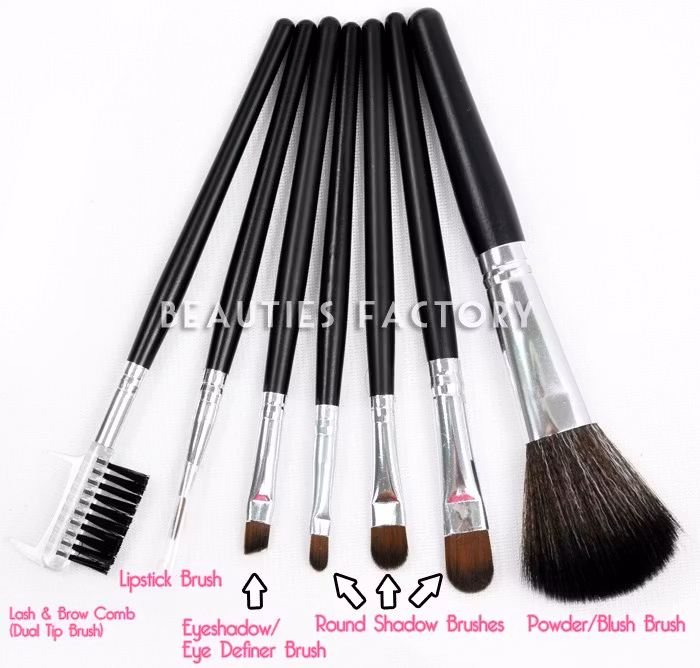 Sminkborstar set - 7st - Copper Holder