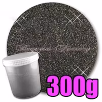 Finkornigt Glitter - 300g - Black