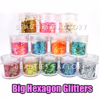 Big Hexagon Glitter set - 12st