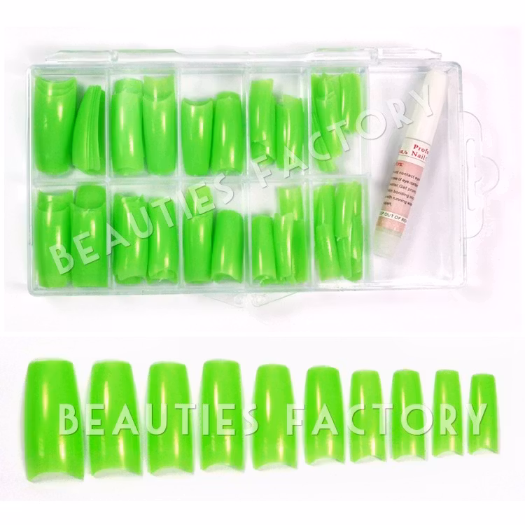 100st Färgade Franska Tippar i box - Sharp Green