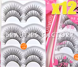 Korean Style Lashes - 12 par - 6