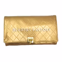 Sminkborstar Set - 18st - Elegant - Quilted Gold Holder