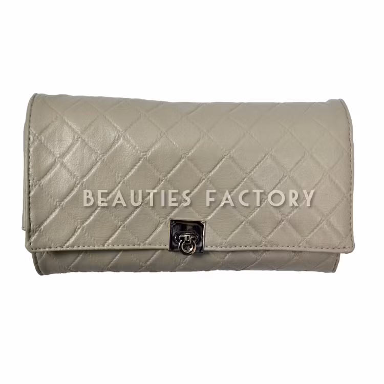 Sminkborstar Set - 18st - Elegant - Quilted Gold Holder