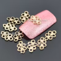 3D DIY Alloy dekorationer - 10st - 10mm "Honeycomb"