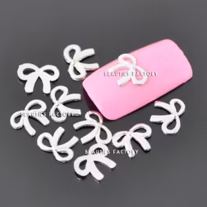 3D DIY Alloy dekorationer - 10st - 10mm "Ribbon Bow"