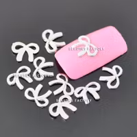 3D DIY Alloy dekorationer - 10st - 10mm "Ribbon Bow"