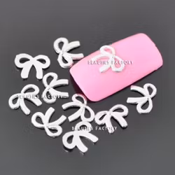 3D DIY Alloy dekorationer - 10st - 10mm "Ribbon Bow"