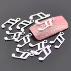 3D DIY Alloy dekorationer - 10st - 11mm "Music Note"