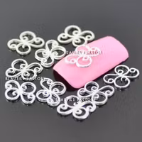3D DIY Alloy dekorationer - 10st - 13mm "Baby Snake"