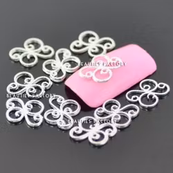 3D DIY Alloy dekorationer - 10st - 13mm "Baby Snake"