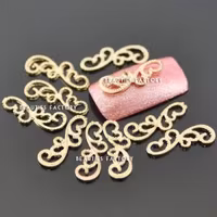 3D DIY Alloy dekorationer - 10st - 20mmx8mm "Chinese Tattoo"