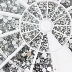 Rhinestones Runda i hjul 2mm - 1200st - Genomskinliga