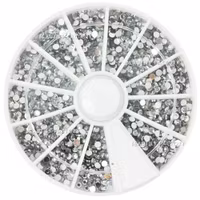 Rhinestones Runda i hjul 2mm - 1200st - Genomskinliga