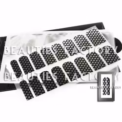 Självhäftande nagelfolie i ark - Silver Dot Chrome