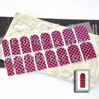 Självhäftande nagelfolie i ark - Pink Grid Chrome