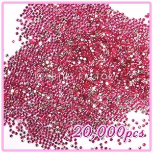 PRO Rhinestones Runda 2mm - 20000st/påse - Cherry