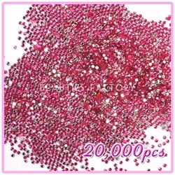 PRO Rhinestones Runda 2mm - 20000st/påse - Cherry
