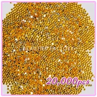 PRO Rhinestones Runda 2mm - 20000st/påse - Gold Yellow