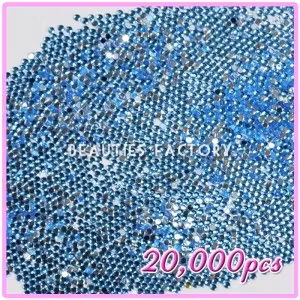 PRO Rhinestones Runda 2mm - 20000st/påse - Light Blue