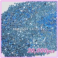 PRO Rhinestones Runda 2mm - 20000st/påse - Light Blue