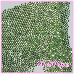 PRO Rhinestones Runda 2mm - 20000st/påse - Light Green